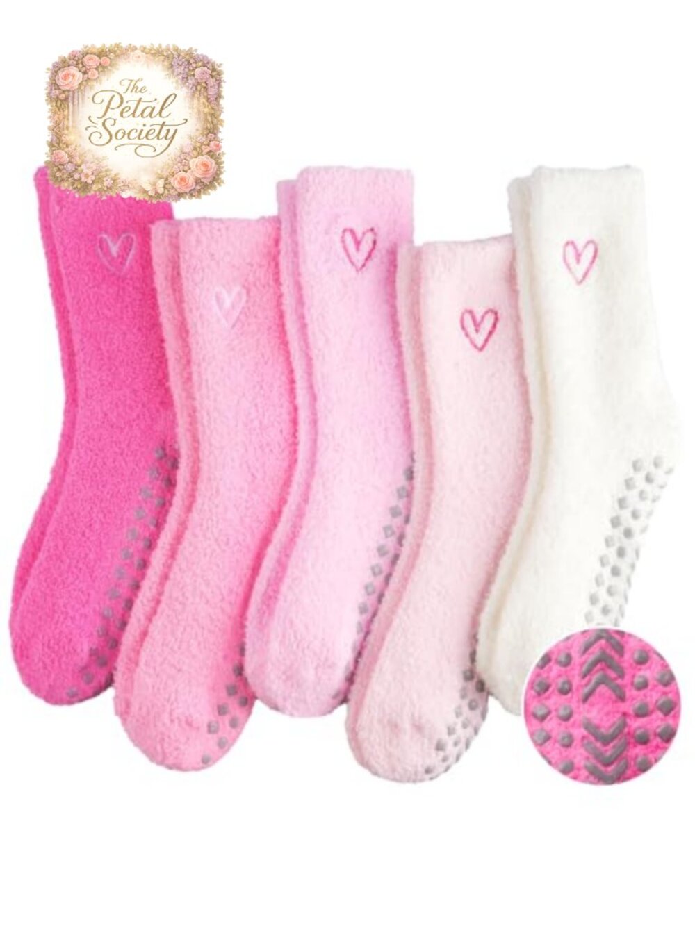 Fuzzy Slipper Socks with Grips for Women Cozy Fluffy Warm Non Slip